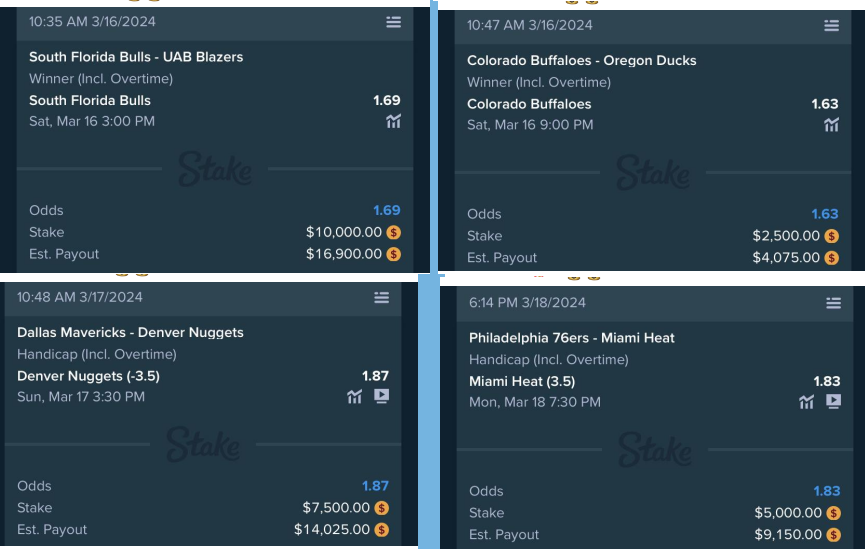 Mike03320's tweet photo. WizBets betting prowess is seriously lacking, evident from his streak of four parlay losses between Friday and Monday. He stubbornly favors overdogs over underdogs, resulting in consistent disappointment. this guy's predictions are nothing short of disastrous. 🤦‍♂️ https://t.co/RGWdcDlKQh