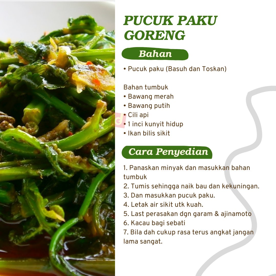 DailyMakan's tweet photo. Resipi Sayur Mudah 🤩 https://t.co/6x1t3kjA9X