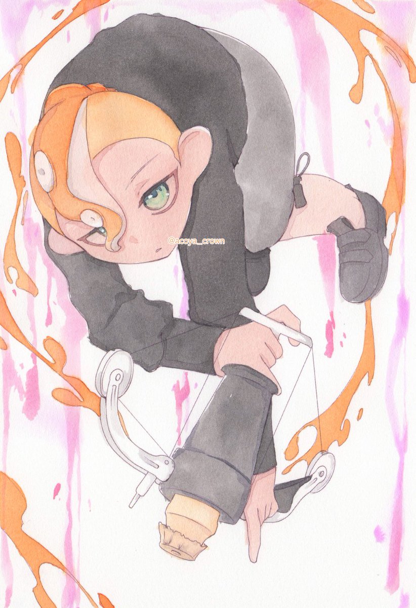 タコガール 「4.LACT-450#splatoonart #透明水彩 」|咲ヶ本あこあのイラスト