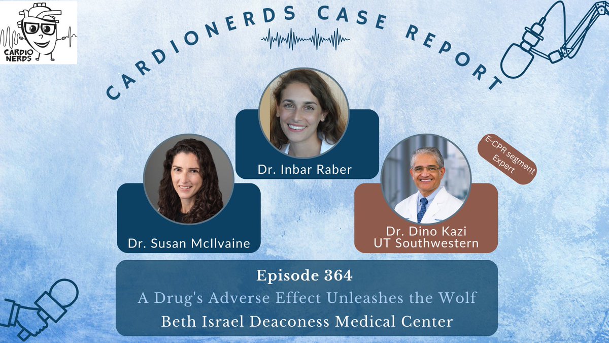 '🎧 Don't miss this captivating case report: 'A Drug's Adverse Effect Unleashes the Wolf' 🐺| Join @McilvaineSusan & @InbarRaber from @BidmcCvi & Dr. Salahuddin (“Dino”) Kazi from @UTSWNews for informative @CardioNerds CNCR episode. cardionerds.com/364-case-repor…