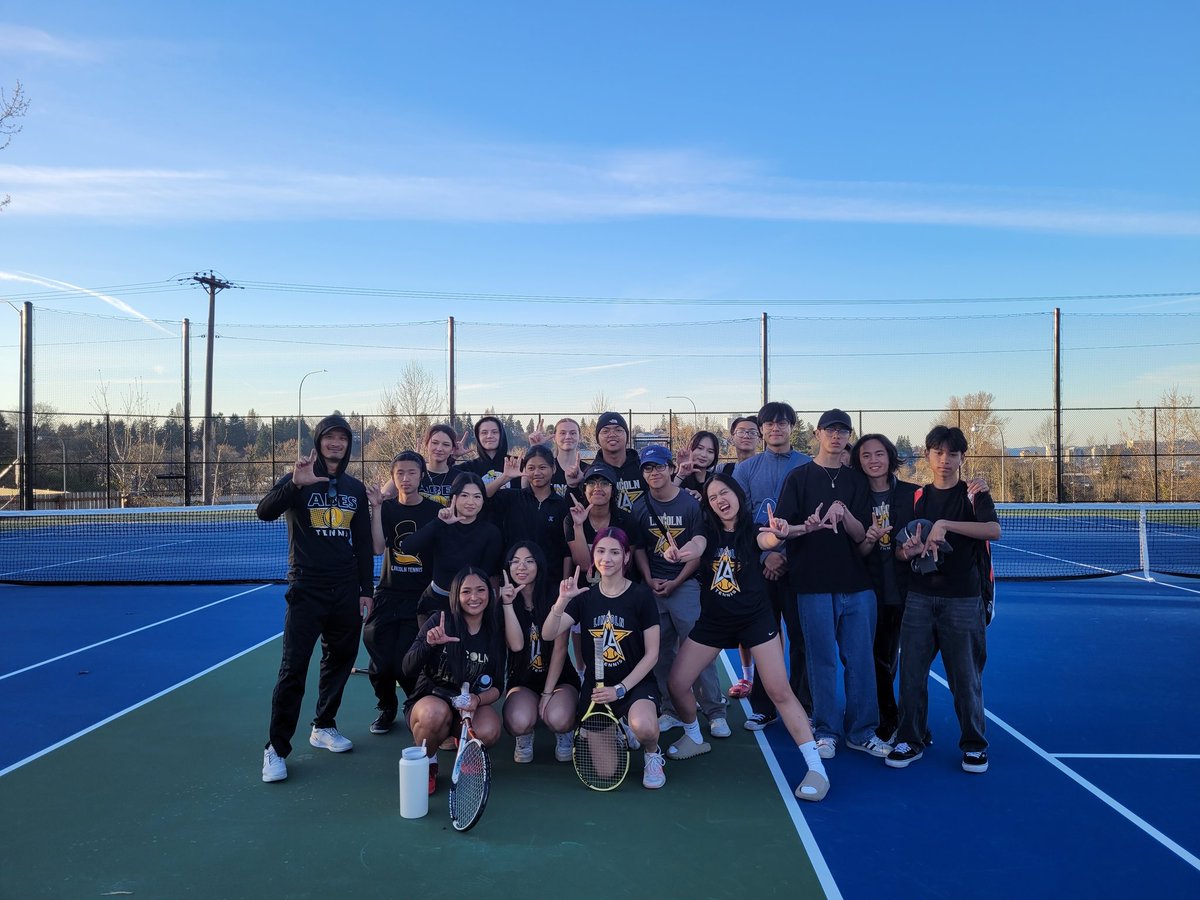 ABENATIONNGUYEN's tweet photo. In our first inaugural tennis match at Lincoln High school, the Mighty Abes defeated Mount Tahoma by a score of 4-1. Hopefully, this will be the first of many victories for the Abes!! #Abestennis https://t.co/mPjftB19Tf
