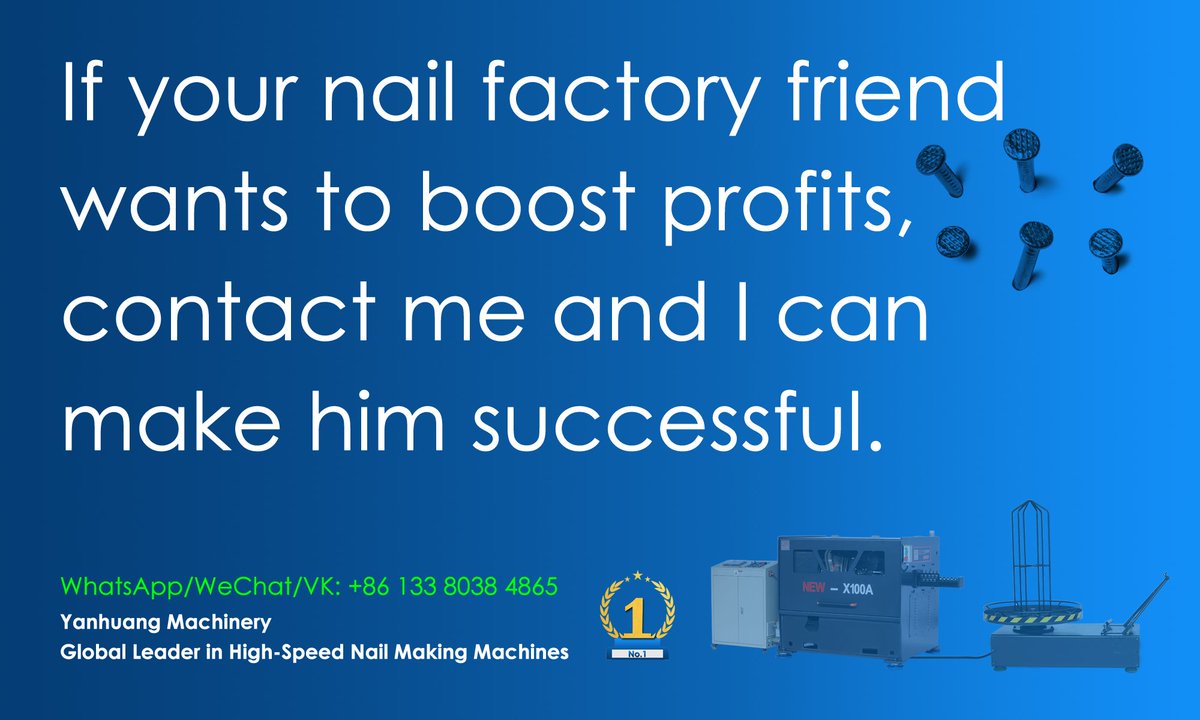SimonWorking777's tweet photo. If your steel wire nail-making factory friend wants to boost profits, contact me and I can make him successful. https://t.co/WQjLkjc8lI