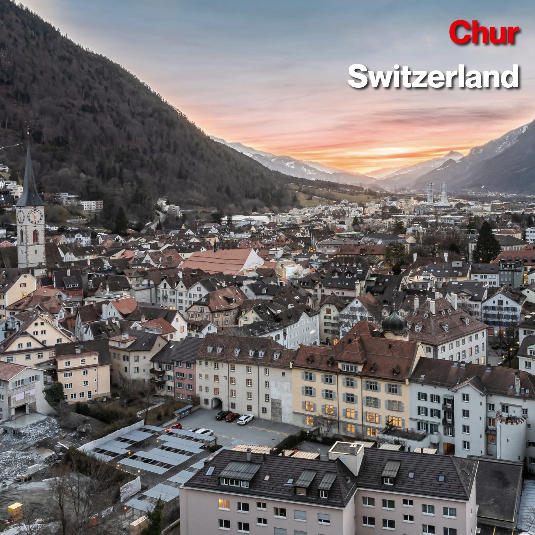 Chur is known as🇨🇭’s oldest city because its history goes back a long way as Paleolithic hunter-gatherers lived there 13,000 years ago. Today, Chur charms visitors with its fine mountain setting, twisting alleys, historic buildings and Mediterranean-style atmosphere.#SwissTourism