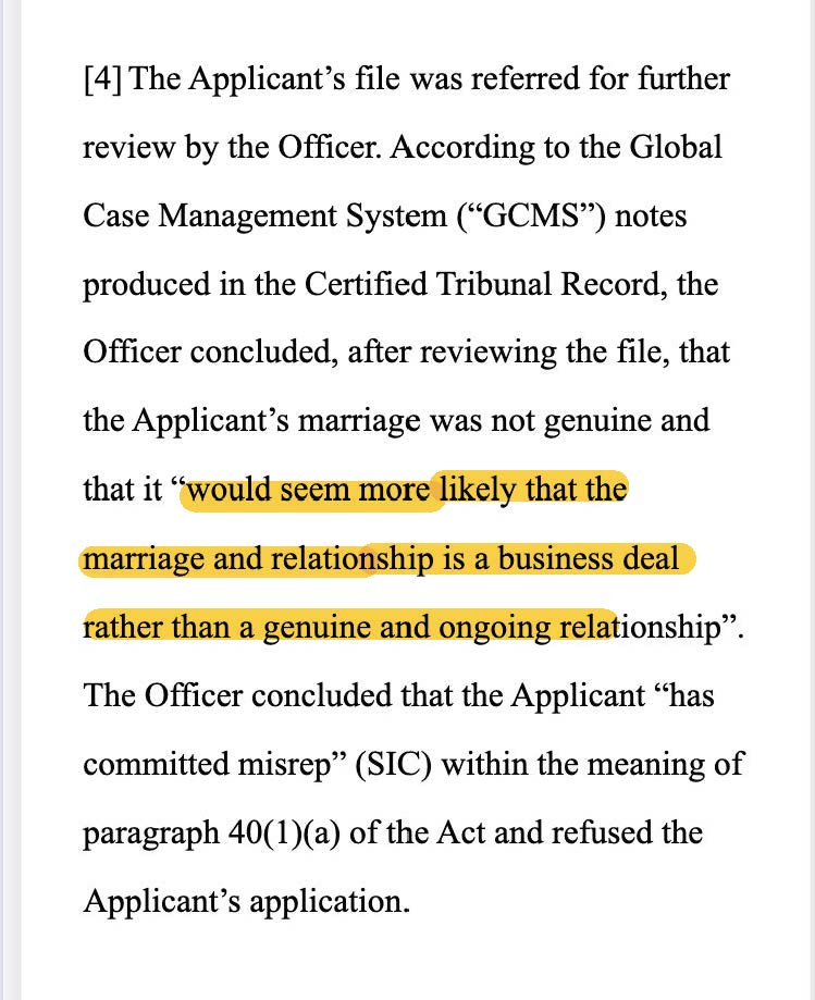 Thankfully, the court decided that the decision 'did not bear marks of reasonableness.' and allowed the judicial review.

Issue: Genuiness of marriage in the context of a spousal open work permit from India.

#openworkpermit #judicialreview #immigrationconsultantwinnipeg