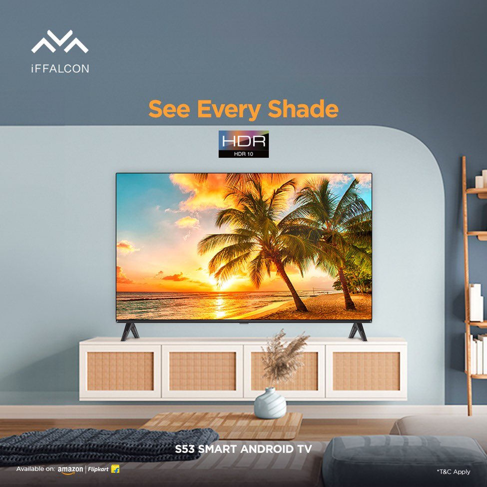 iFFALCONIndia's tweet photo. With iFFALCON S53 Smart Android TV’s  HDR 10, every shade of color comes alive. Dive into a world where every hue tells a story.

Know more: https://t.co/wyiNyUCBDF  

#iFFALCON #SmartAndroid #S53 https://t.co/4sNN67BdLl