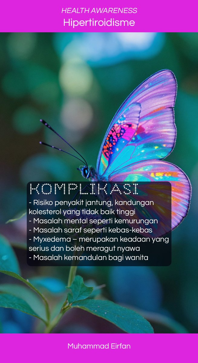 epey95's tweet photo. Info Kesihatan: Hipertiroidisme

Spread the awareness 

#infokesihatan #Hipertiroidisme #tiroid #healthawareness #takaful #hibah #criticalillness #FWDTakaful #alisragroup #aigtm https://t.co/tYlDPzZuyI