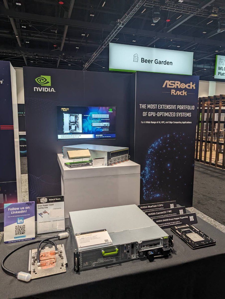 Day 1 at GTC 2024! @ASROCKRACK is unveiling the most powerful AI Training System 6U8X-EGS2 Series during NVIDIA GTC and introducing its latest AI servers supporting the newly announced NVIDIA Blackwell Architecture! Join us at Booth #1617 and be part of the AI revolution!
