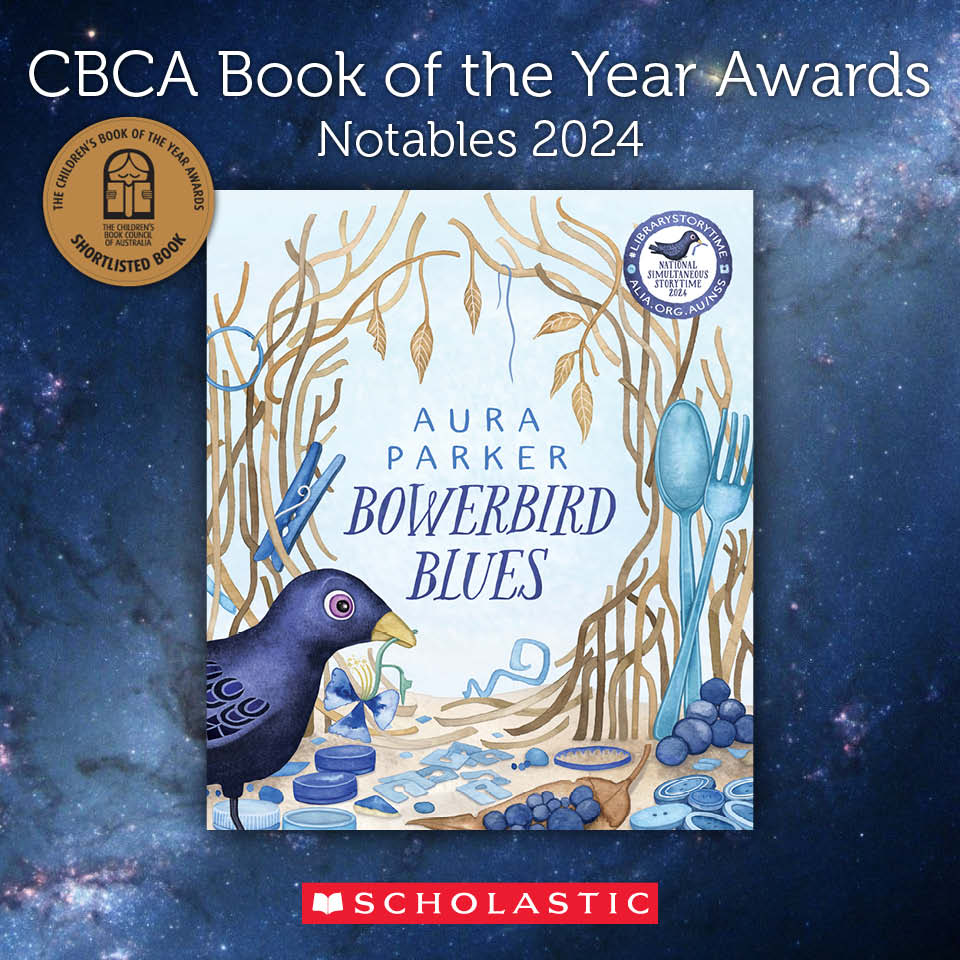 Congratulations to Aura Parker for her CBCA Picture Book of the Year Shortlisted title Bowerbird Blues!

▪️Written and illustrated by Aura Parker @auraparker
▪️Designed by Hannah Janzen @hannahjanzen_
▪️Published by Scholastic Press

#cbca2024 #cbcashortlist