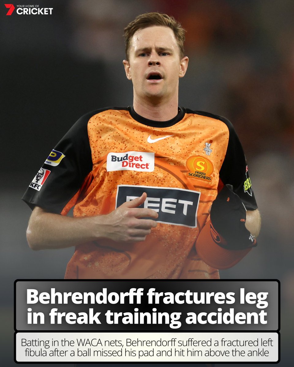 Talk about unlucky. Because of this Jason Behrendorff is out for about two months and misses the IPL 😧