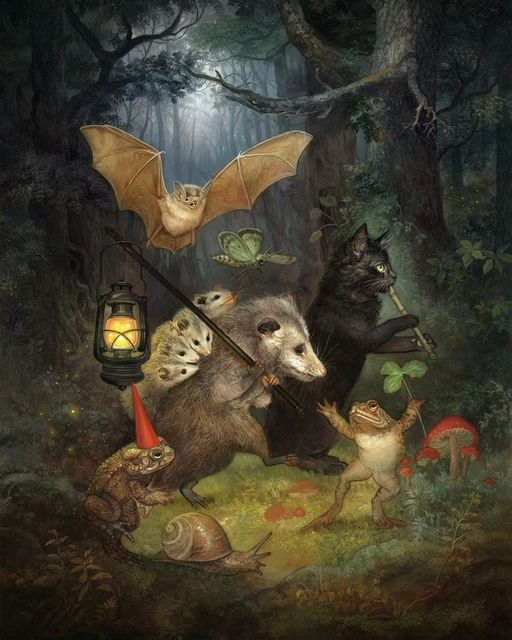 SubRosaMagick's tweet photo. The Moonlit March by Annie Stegg Gerard https://t.co/2xfgons4Dn