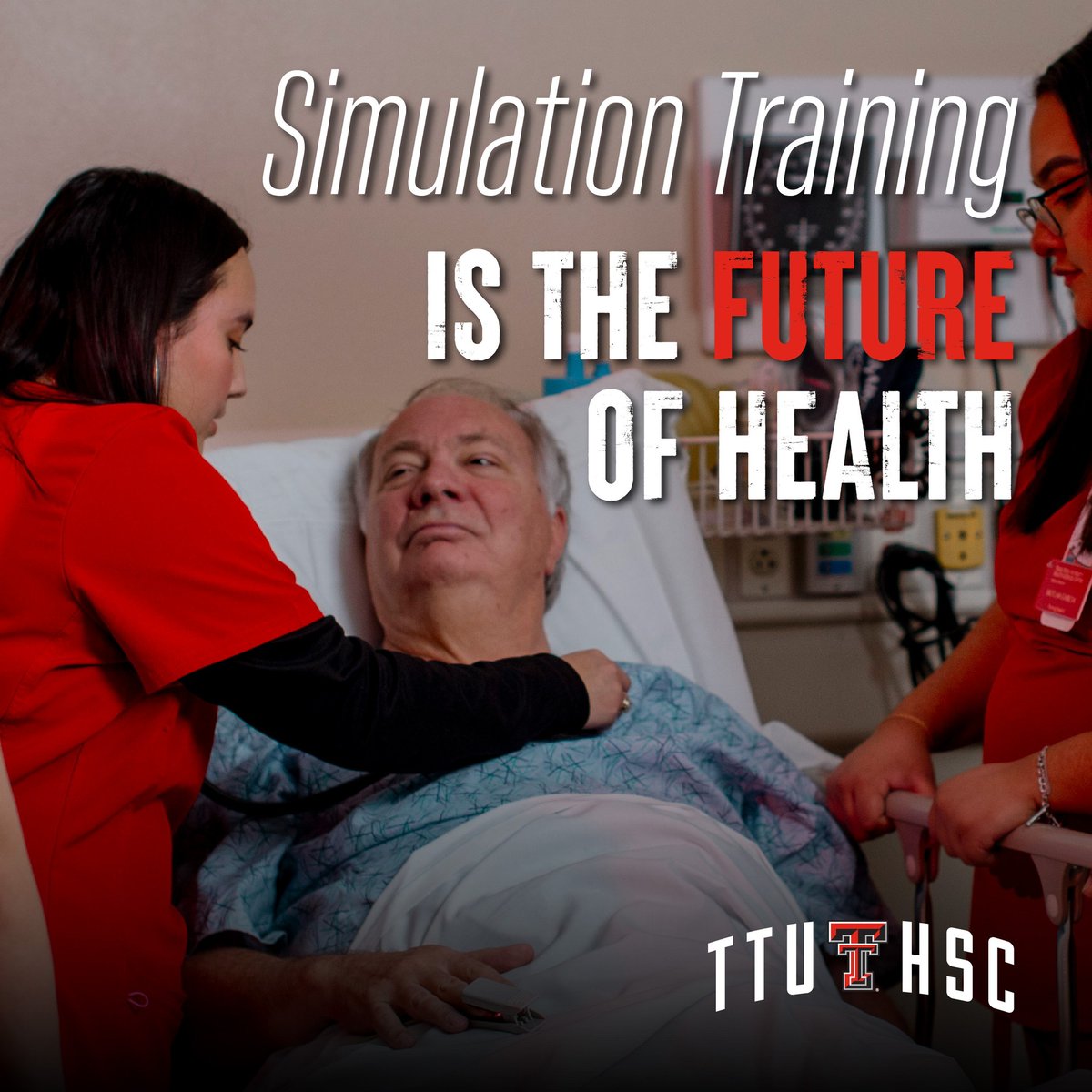 𝘚𝘪𝘮𝘶𝘭𝘢𝘵𝘪𝘰𝘯 𝘵𝘳𝘢𝘪𝘯𝘪𝘯𝘨 is the 𝗙𝗨𝗧𝗨𝗥𝗘 of health! The TTUHSC Simulation Program provides state-of-the-art training to students across health care disciplines in controlled clinical environments before they encounter these scenarios in their jobs. #TTUHSCfuture