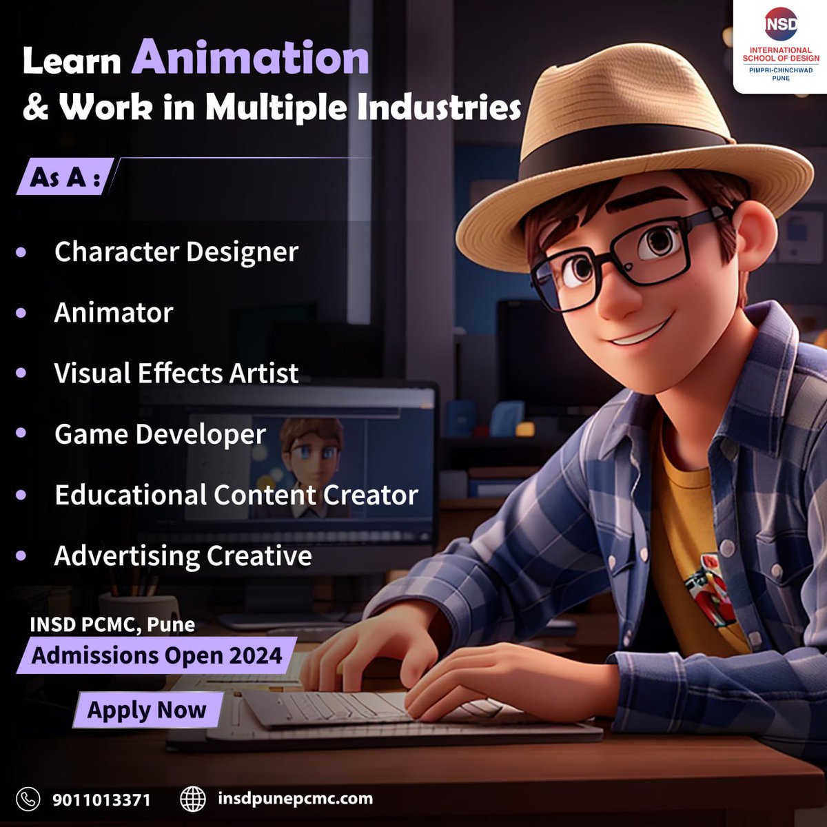 From animating characters to crafting stunning visual effects, explore diverse career paths in animation. 
Admissions For 2024 Open.
Apply Now!
#AnimationCareers #ApplyNow #ArtisticJourney #CareerExploration #DigitalArtistry  #FutureofAnimation #MultimediaArts #JoinOurTeam