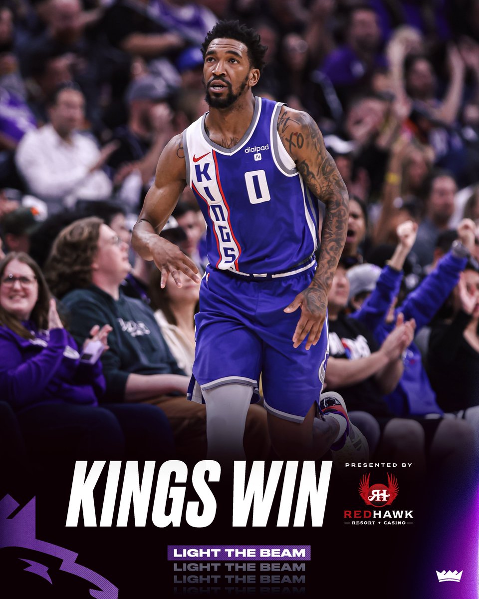 Final: Kings defeat the Grizzlies 121-111. 👑 De’Aaron Fox: 23 PTS, 9 AST, 7 REB 👑 Malik Monk: 28 PTS, 6 AST, 6 REB 👑 Domantas Sabonis: 25 PTS, 18 REB Kings Win presented by @RedHawkCasino