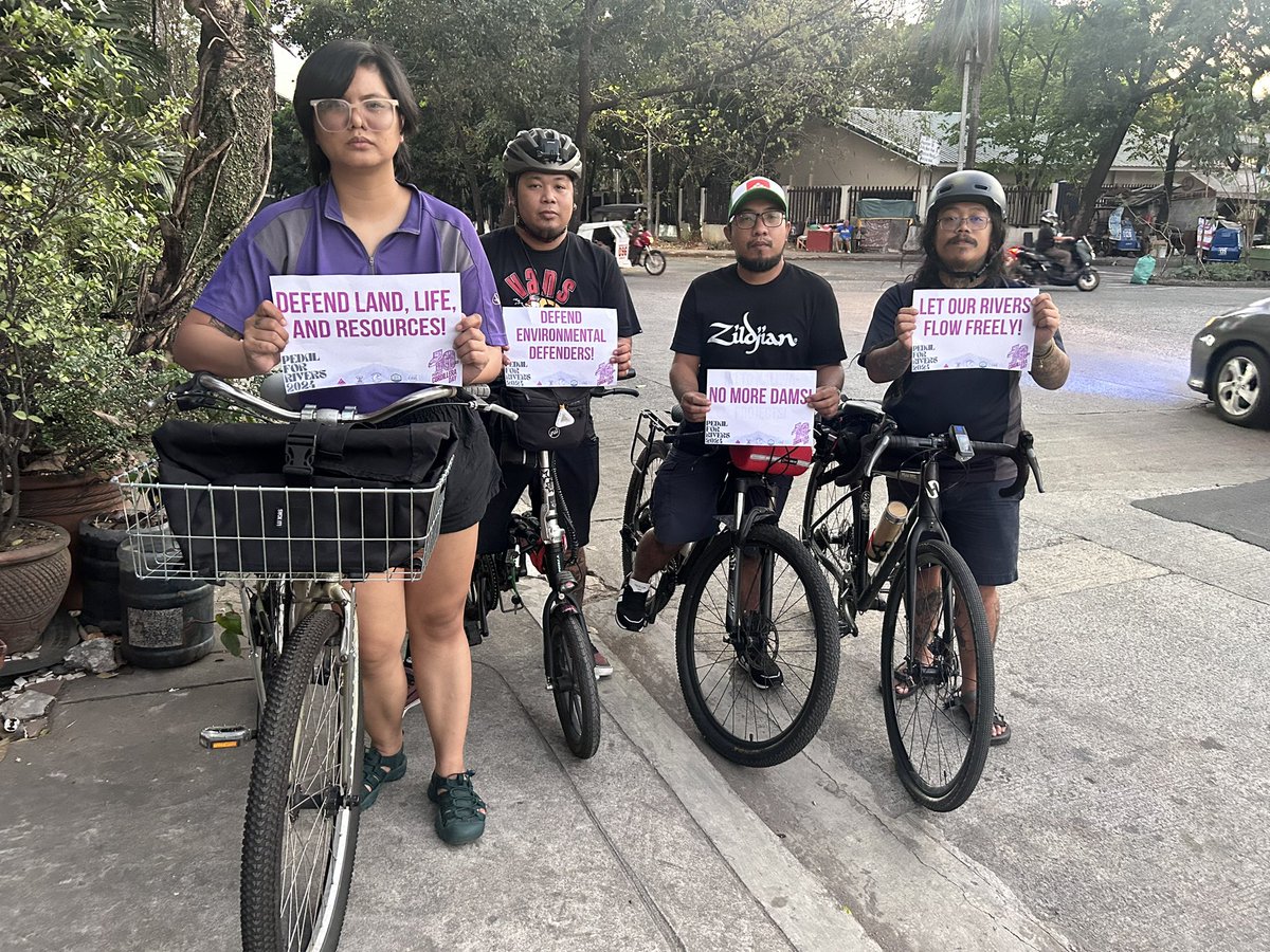 350Pilipinas's tweet photo. We are sharing our kilometers in solidarity of People’s Cordillera Day to call for justice and uphold indigenous peoples’ rights , defend our environmental defenders, and to protect our rivers.
 #PedalForRivers
 #DefendCordilleraPH
#40thCD
#CDBlaze https://t.co/HXhnQRUptn