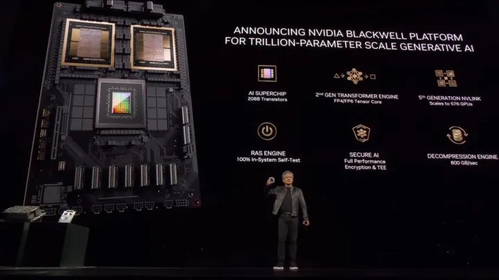 DriveGreen80167's tweet image. NVIDIA unveils a new AI processor with 208 billion transistors, boasting a speed boost of several times. The new processor, named Blackwell, was showcased at the GTC conference in San Jose, California on March 18th. #NVIDIA #AIProcessor #Blackwell #GTCConference 
The Blackwell…