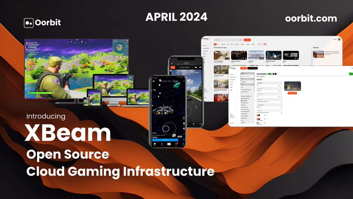 🔔 ANNOUNCEMENT 🔔 : In April 2024, Oorbit will launch XBeam, a pioneering, comprehensive, open-source, and modular cloud gaming solution. This innovation enables the construction of cloud game streaming services and products (e.g., Stadia, GeForce NOW) without the need to
