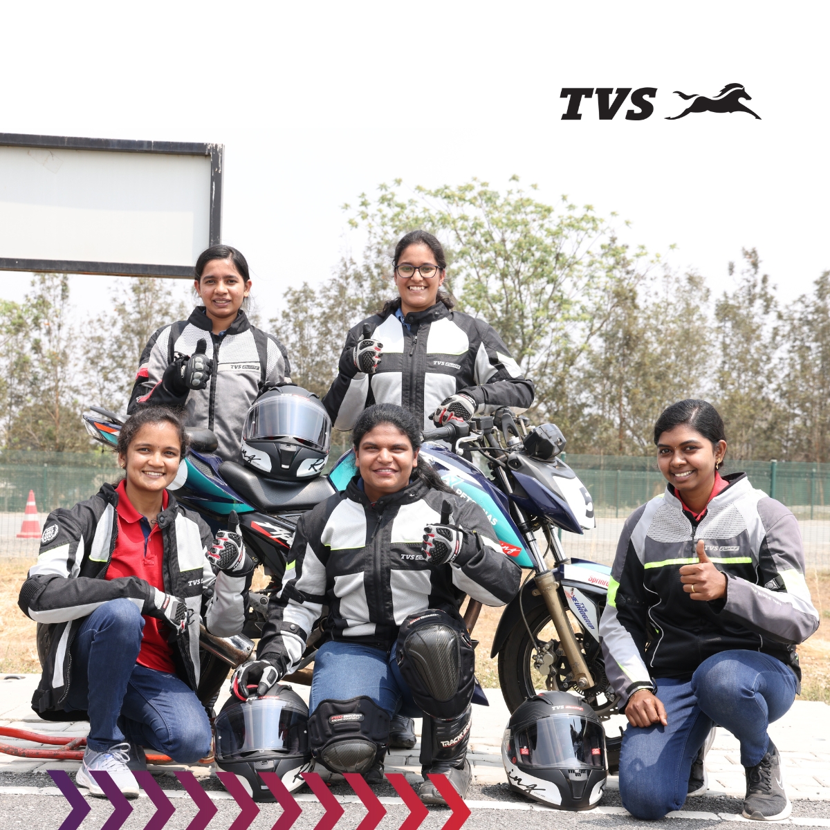 We recently conducted the TVS Apache Riding Experience for Women. Our female employees embraced the thrill of TVS Apache, breaking barriers and fostering confidence. Inspiring women, fulfilling dreams! #TVSRacing #EmpowerWomen #TVSMotor #TVSRacing #DreamsOnWheels