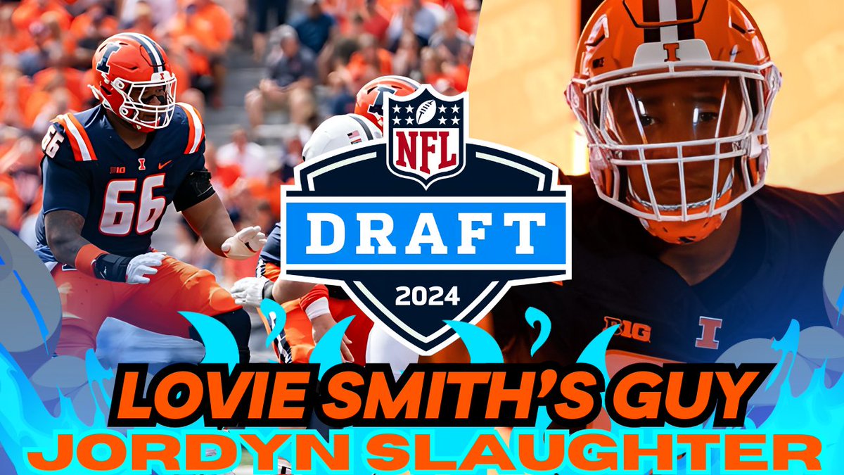 TouchdownDoug's tweet photo. With an EXPLOSIVE pro-day @UofIllinois, @Slaughter66_ is Turning heads fast. More than just a cool last name, he has the tape to back it up. 
Here is his story ⬇️

LINK: https://t.co/ja1QkICDJC

#NFLDraft2024 #NFLDraft @IlliniFootball @IlliniAthletics @TropicalBowlUSA @illini https://t.co/uCf75BVyjW