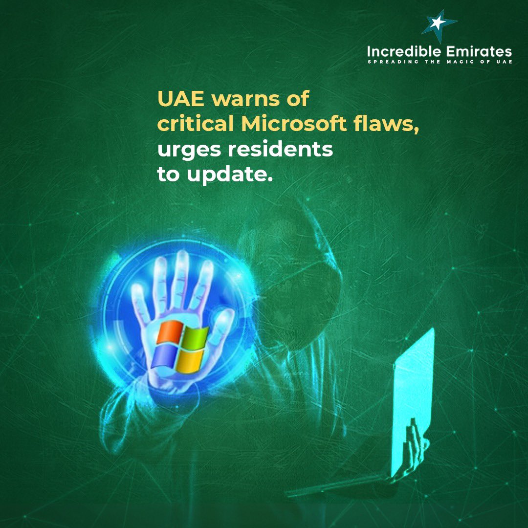 The UAE identified serious security vulnerabilities in Microsoft software and is urging residents to install updates to protect their devices from potential cyberattacks.

#uae #incredibleemirates #incredibleuae #uaelife #incrediblepeople #incrediblestories #incrediblelifestyle