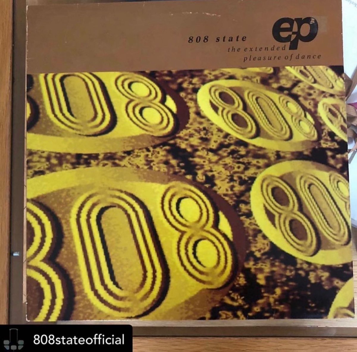 Released in the UK on this day in 1990, the ‘Extended Pleasures of Dance’ EP by @state808. “Ancodia” (Taters Deep Nit Funky Beat Mix) was my jam off this legendary ep. Happy 34th anniversary! #cobrabora #cubik #ancodia #808state computer graphics by Phil Wolstenholme #zttrecords