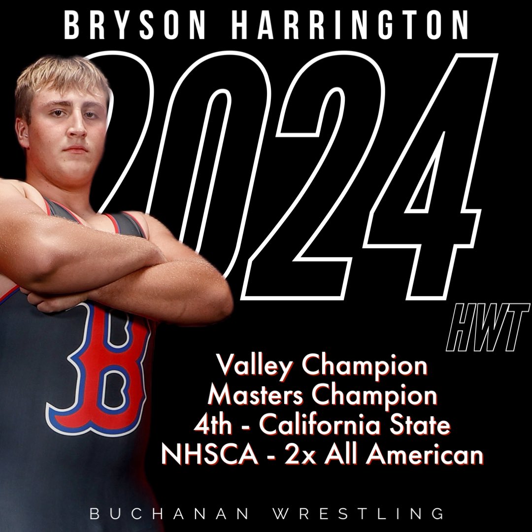 Buchanan Wrestling (@buchananempire) on Twitter photo We have another uncommitted senior! If you know a college looking for a HWT, this is the guy. <a href="/BrysonH64/">Bryson Harrington</a> We have another uncommitted senior! If you know a college looking for a HWT, this is the guy. <a href="/BrysonH64/">Bryson Harrington</a>
