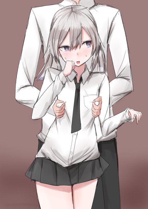 お題のYシャツ越しに背後から指先で乳首をカリカリとくすぐられちゃうM200ちゃんです。 