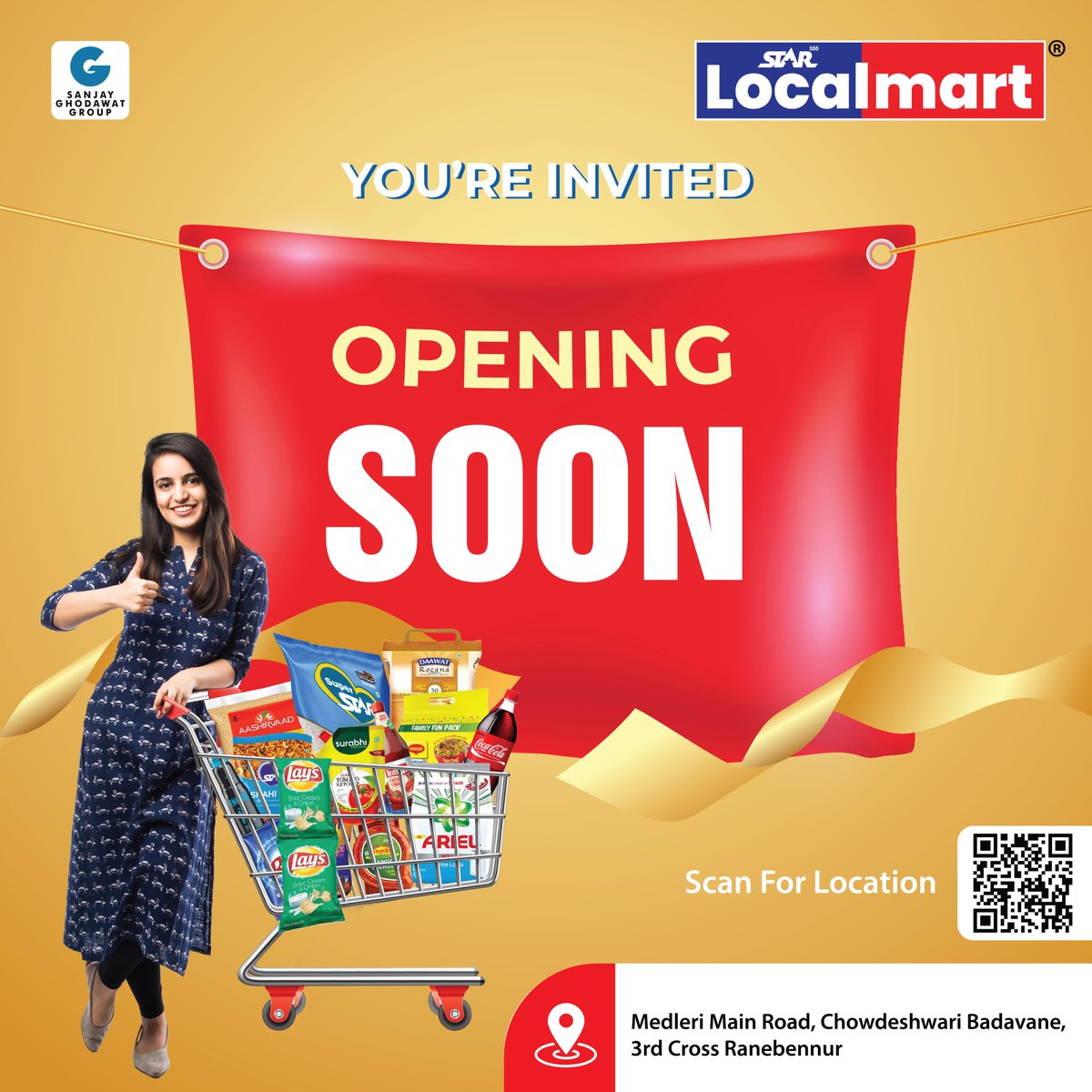 🌟 Exciting News Alert! 🌟

Get ready to experience something truly special because a new chapter is about to unfold! 🎉 We're thrilled to announce that our brand new STAR Localmart Supermarket is opening soon! 🛍️✨

#NewStoreOpening  #StayTuned #ShoppingExperience #ghodawatgroup