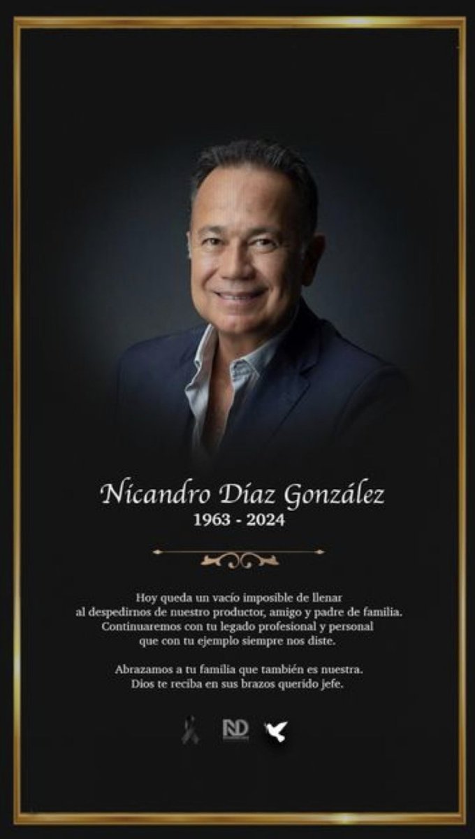 c13studio's tweet image. Tuvimos la oportunidad de trabajar en tres producciones con Nic y siempre demostró ser una gran persona.

Lamentamos profundamente su sensible fallecimiento y nos unimos a la pena que embarga a sus familiares, amigos y seguidores 🕊️🤍