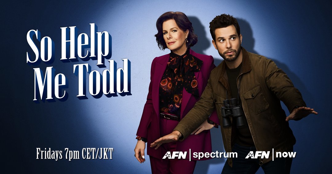 AFNtelevision's tweet image. Fridays: #SoHelpMeTodd #AFNnow