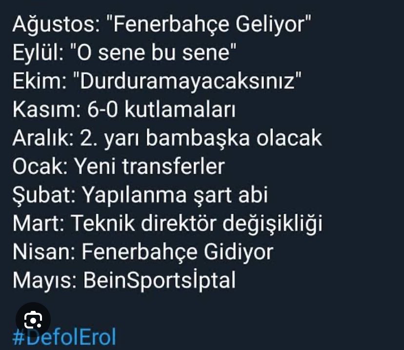 Biraz erken başlamadınız mı Fenerliler? Klasik fener döngüsüne göre mayıs ayında bein sports iptal edilmesi gerekiyor. Bu hep buzulların erimesi yüzünden 😀 #beinsportiptal