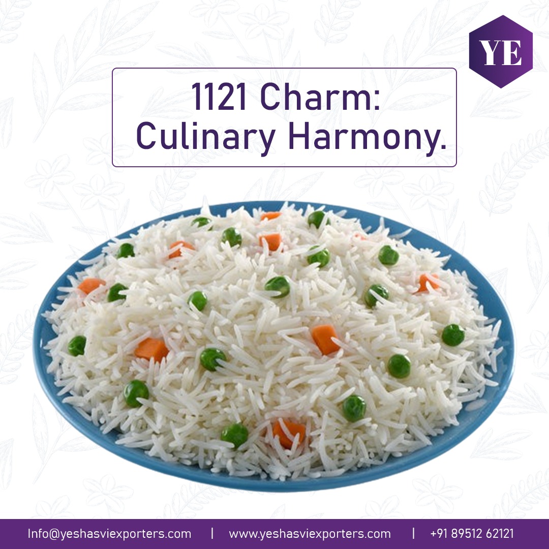 Indulge in Culinary Harmony with the Exquisite 1121 Basmati Rice 📷📷
Experience the charm of culinary perfection with our 1121 Basmati Rice! Known for its long, slender grains and irresistible aroma, it brings a harmonious touch to every dish. 
#1121Basmati #CulinaryHarmony
