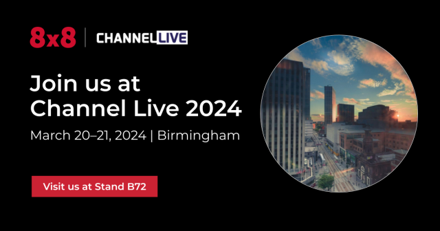 Come visit <a href="/8x8/">8x8</a> at this year’s <a href="/Channel_Live_/">Channel Live</a>. At Stand B72, we’ll have experts talking about why it’s great to partner with 8x8. Plus, learn about our latest product announcements including 8x8 Engage &amp; Proactive Outreach. #CHLive #CHLive24 #ChannelLive bit.ly/4adqshL