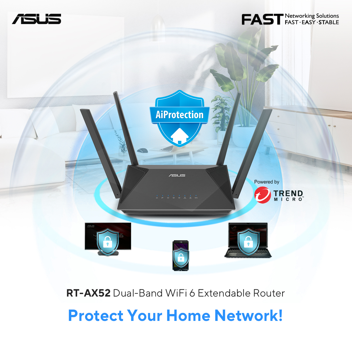 ASUSTHAILAND's tweet photo. มองหาเราเตอร์ใหม่ ราคาสบายกระเป๋า สัญญาณแรงทั่วบ้าน ต้องนี่เลย!!! ASUS RT-AX52 เราเตอร์ AX1800 ที่ให้คุณกระจายสัญญาณได้ทั่ว ครอบคลุมบ้านของคุณ พร้อมจำหน่ายแล้ววันนี้ ราคา 1,590.-
.
ข้อมูลเพิ่มเติม: https://t.co/UswDZimR1c
สั่งซื้อได้เลยที่ 🛒 https://t.co/6kZu9DTWxj https://t.co/bgakYJKQo3