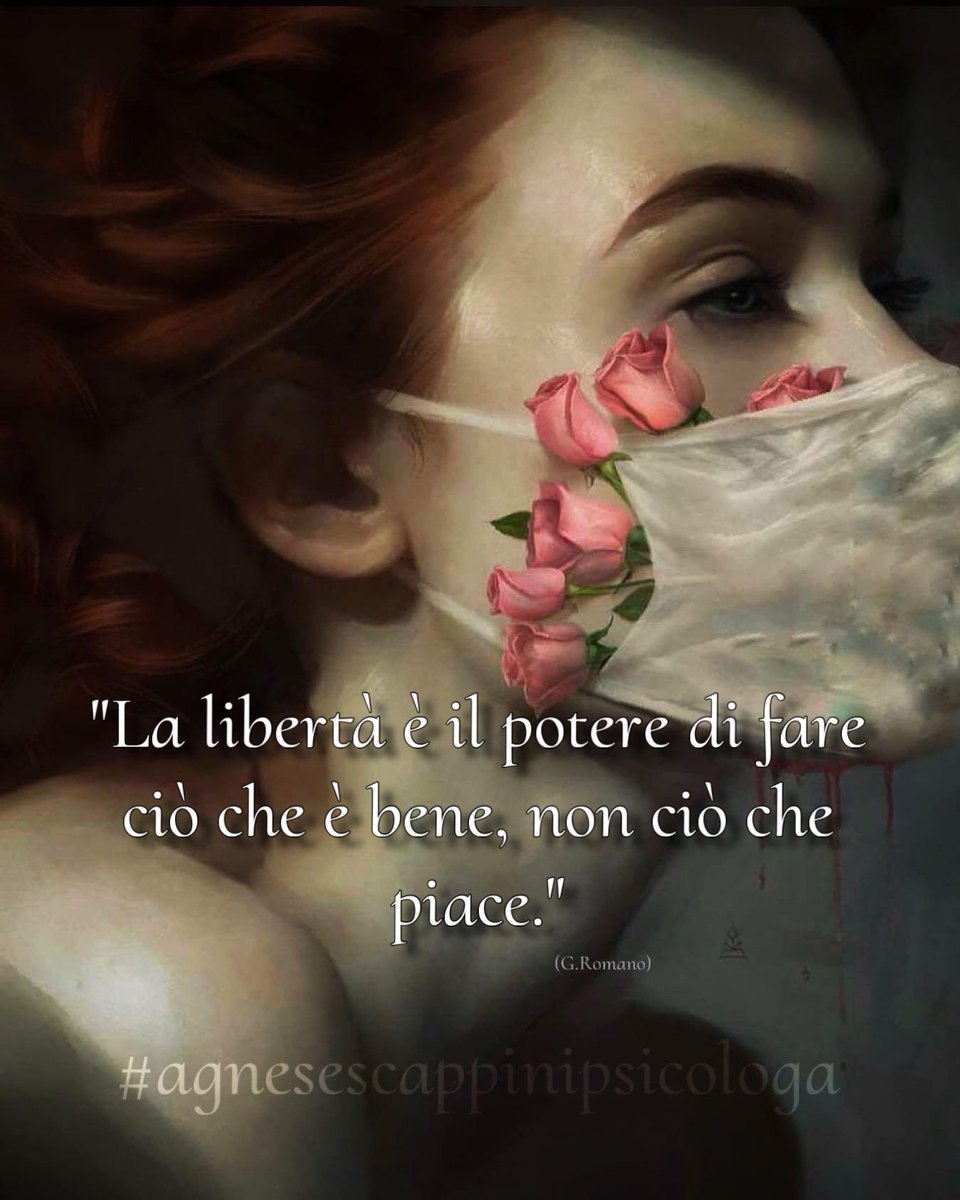agnese_scappini's tweet photo. Il bene, quello vero, corrisponde a ció che è bello e a ció che è giusto. Quando fai il vero bene fai anche la cosa giusta e la vera libertà, intimamente e radicalmente, è fare la cosa giusta ovvero fare ció che è bene.

#agnesescappinipsicologa https://t.co/igIg2yFFFc