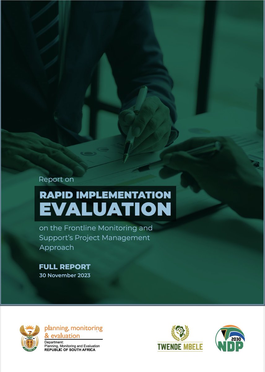 TwendeMnE's tweet photo. Check out this latest publication by the @DpmeOfficial on the "Rapid Evaluation on the Frontline Monitoring and Support's Project Management Approach."

It provides an in-depth understanding of the progress made in achieving FMSP objectives.

CLICK HERE:
https://t.co/MirEgajQNj https://t.co/wZvQmBFd3b