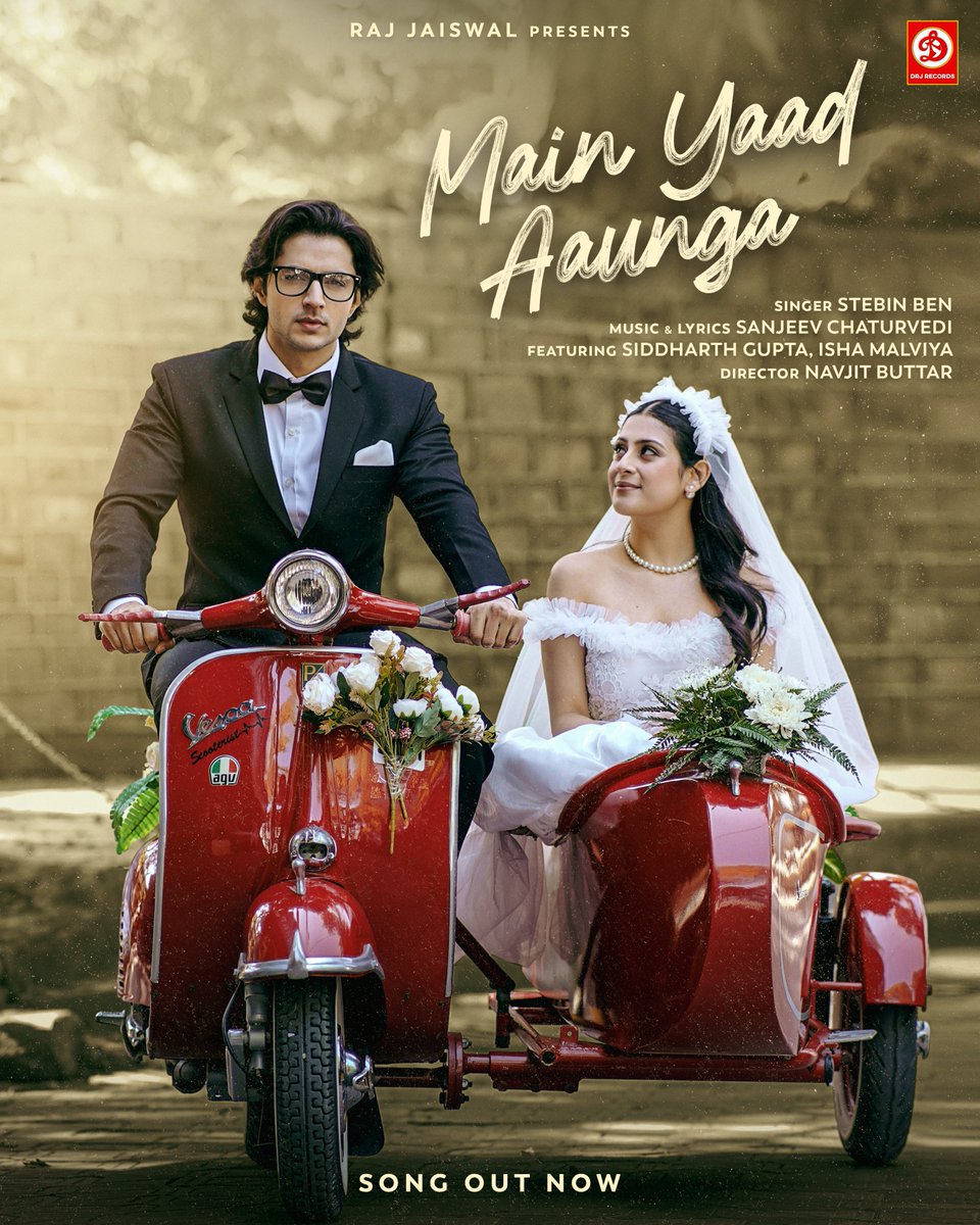 Song out now 👉 youtu.be/CQdEQ5LYsxY DRJ Records & Raj Jaiswal Presents “Main Yaad Aaunga” Sung by Stebin Ben Featuring by Siddharth Gupta & Isha Malviya Music & Lyrics by Sanjeev Chaturvedi Directed By Navjit Buttar. #stebinben #sanjeevchaturvedi #siddharthgupta #ishamalviya