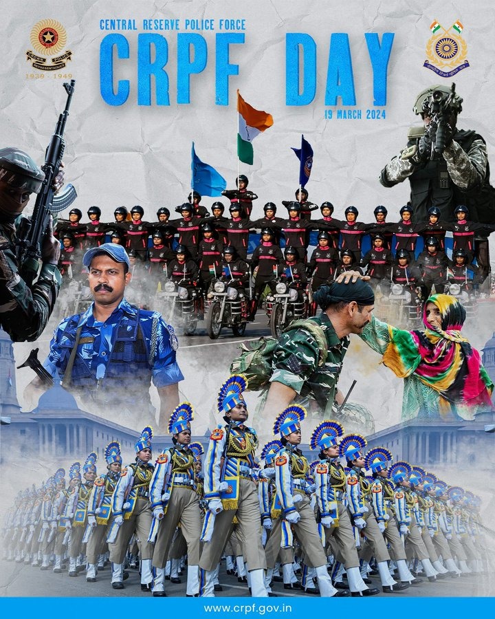 On #CRPFraisingday , we salute the bravery and sacrifice of the #CRPF personnel who stand guard to protect our nation with unwavering courage. Their dedication and valor inspire us all.

Jai Hind 🇮🇳

#SaluteToCRPF #JaiHind 🇮🇳