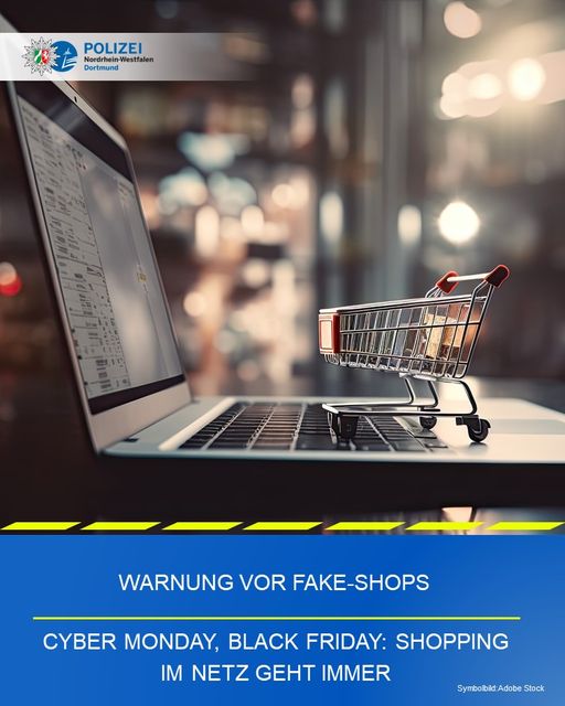 polizei_nrw_do's tweet photo. Cyber Monday oder Black Friday: Shopping im Internet geht immer 📷

📷 Käufe im Internet sollten nur über bekannte, seriöse Shops stattfinden. Es gibt aber auch sogenannte Fake-Shops.
Fake-Shops sind Online-Shops, die vorgeben, Waren zu verkaufen. Diese Shops sind nicht existent. https://t.co/CdF0CKFN6y