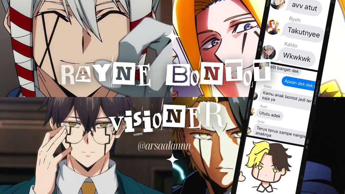 #Mashle Magic and Muscles AU 
- Kisah Rayne Ames si bontot Visioner yang sering di usilin 3 abang
.
.
" Rayne Bontot Visioner. "