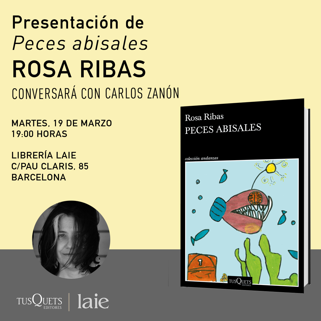 Os esperamos en @laietana para la presentación de #PecesAbisales de Rosa Ribas (@RosaRibas63). La autora conversará sobre su nueva obra con Carlos Zanón.

Hoy, martes 19 de marzo. 
19:00 horas.
#LaiePauClaris, #BCN.

Podéis ir leyendo un fragmento aquí: ow.ly/ORXC50QMnLI