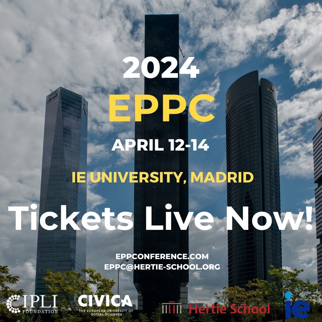 Tickets for the #eppc2024 are now available! 🎉 Don't miss out on this incredible opportunity to delve deep into the topic of 🇪🇺 EU Integration and Future Resilience. GET YOUR TICKET NOW ▶️ buff.ly/4ahYAZd @thehertieschool @CIVICA_EU #EU #EUIntegration #PublicPolicy