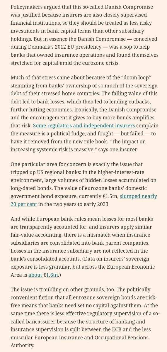 The final phase of post-2008 #BaselIII regulation will boost the solidity of much of the global banking system. But thanks to a Mexican stand-off in the US, and a Danish Compromise in the eurozone, there are still weak points. And a crisis does love a weak point.