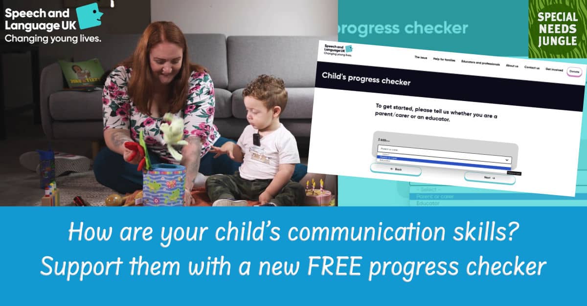 NEW POST: News of a new free progress checker tool from @SpeechandLangUK to help you support your child’s communication skills specialneedsjungle.com/childs-communi…