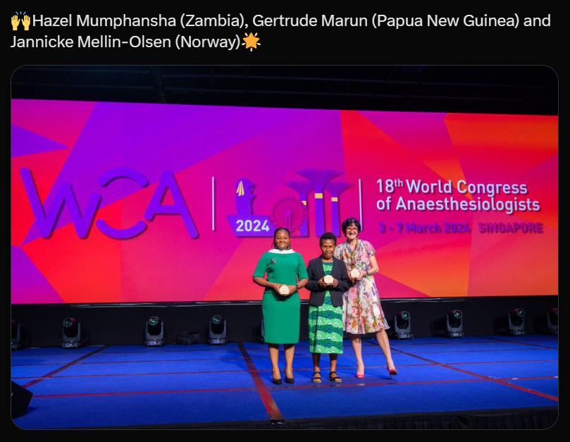 @canecsa Secretary general winning #DistinguishedServiceAward at WCA 2024 in Singapore #GlobalHealth #anaesthesia #wca2024