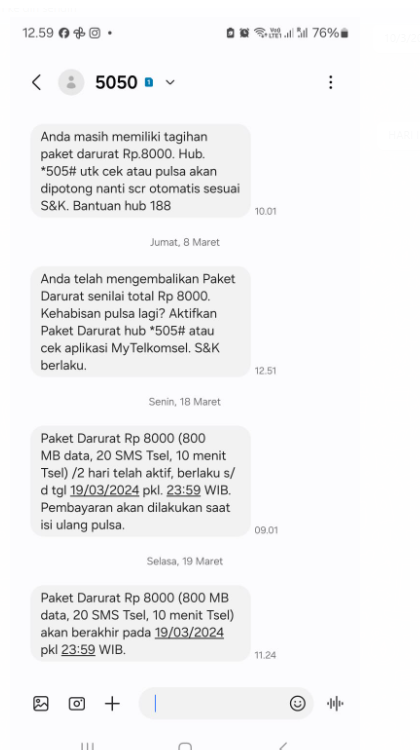 vinatjia's tweet photo. @Telkomsel KEMBALIKAN PULSA SAYA !!!! SAYA TAK PERNAH MEMBELI PAKET DARURAT SIALAN INI KARENA SAYA SUDAH PUNYA PAKET KELUARGA... JANGAN MENIPU LAH https://t.co/PGFlC9eXrc