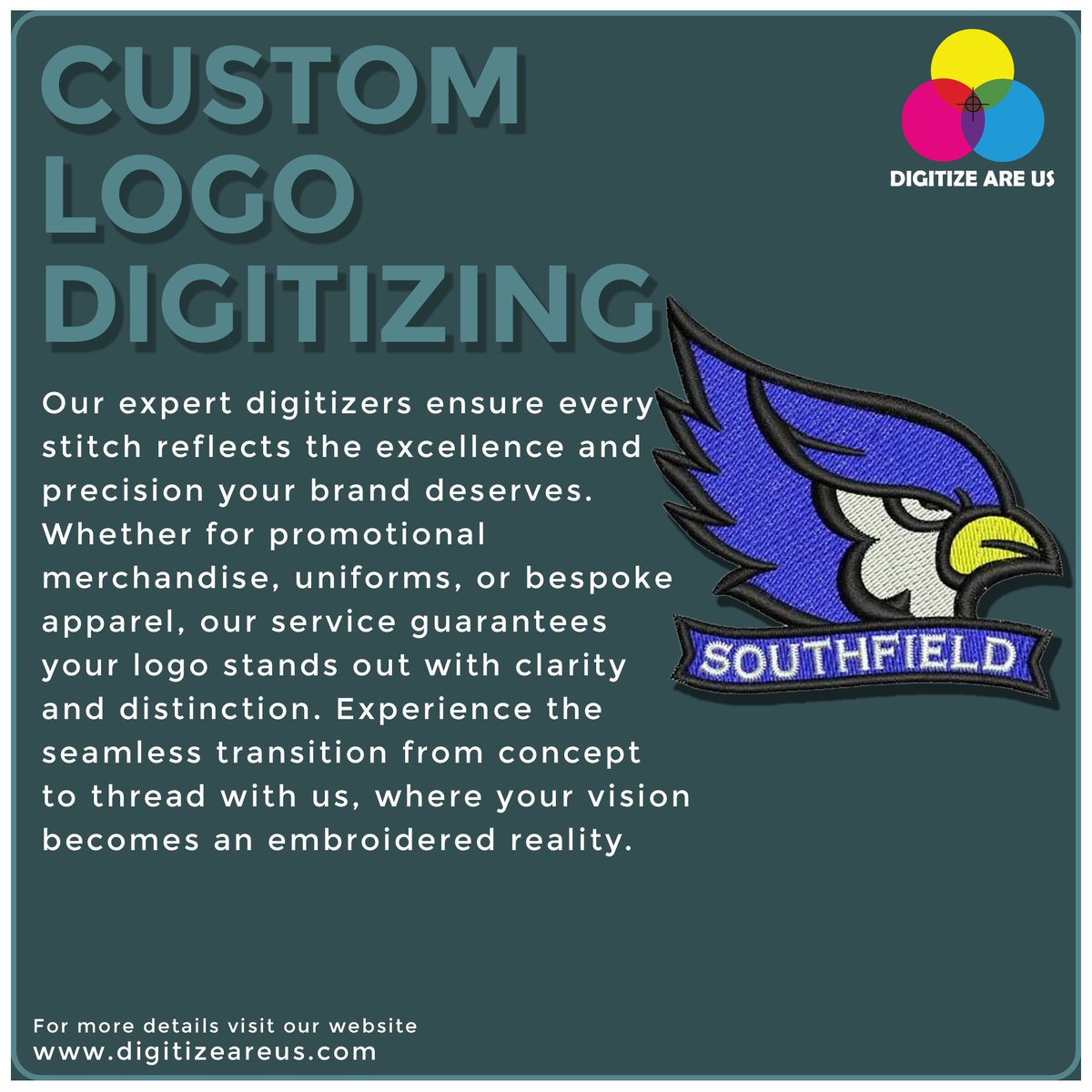 digitizeareus's tweet image. Our expert digitizers ensure that your logo reflects your brand with perfection.

We offer embroidery logo digitizing service of each kind of apparel. 

#LogoDigitization #SimpleCrafting #LogoPrecision #ThreadPerfection #digitizeareus #getdigitized #upgradeyourthreads
