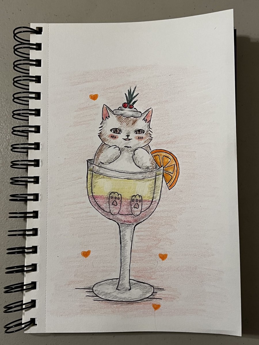 💛💛💛🩷🩷💕🧡🐱🐾🍷🍊
#catdrawing #colorpencil #cute
#cutedrawing #catdrawing #socute 
#fruitydrink #fruitdrink #sleepingkitty
#kawaiidrawing #kawaiiart #dtiys 
#instagramdtiys #instagram 
#dtiyschallenge #artistigi1k