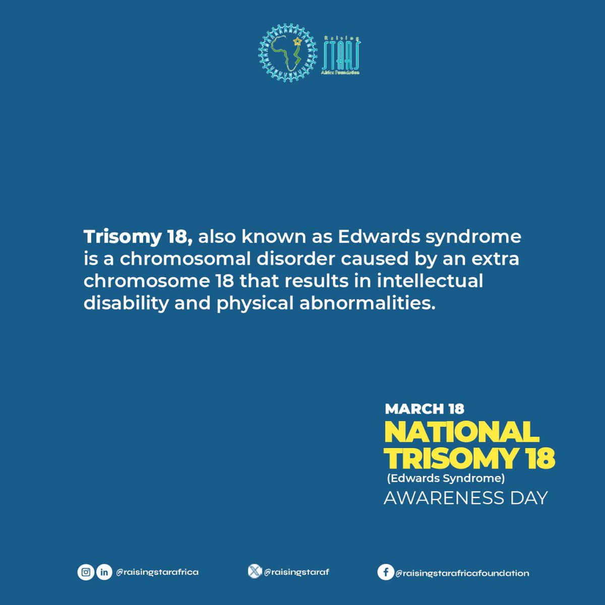 raisingstaraf's tweet image. It's National Day of Trisomy 18
We celebrate every child with trisomy 18. let's spread awareness and embrace diversity, every child matters 
#Trisomy18awareness
#Disability
#EdwardSyndrome