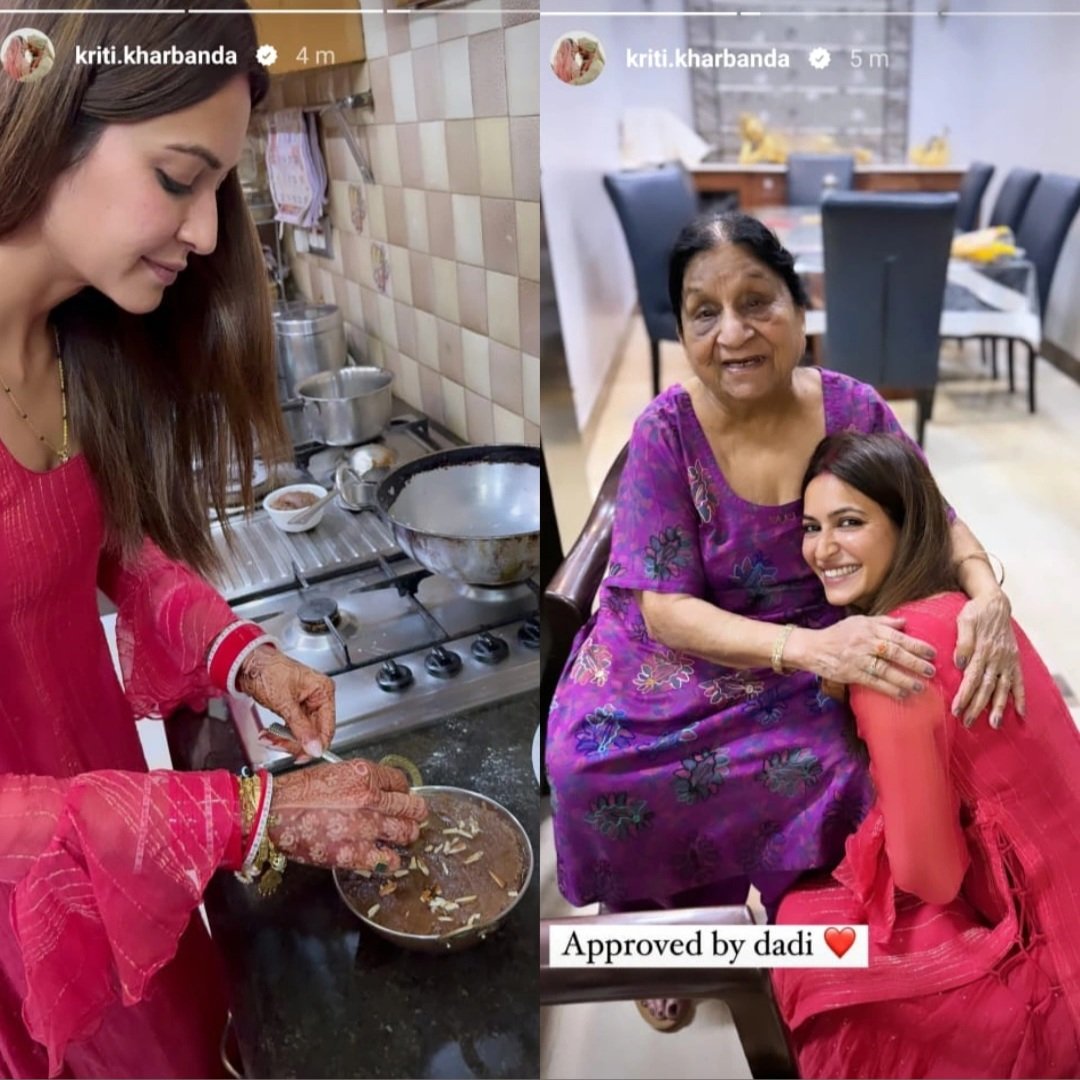 iwmbuzz's tweet photo. Kriti Kharbanda honors tradition with her first rasoi, a cherished cultural ritual for newlywed brides. 🏠💖
#KritiKharbanda #FirstRasoi @PulkitSamrat @kriti_official https://t.co/ahSMmCDIz5