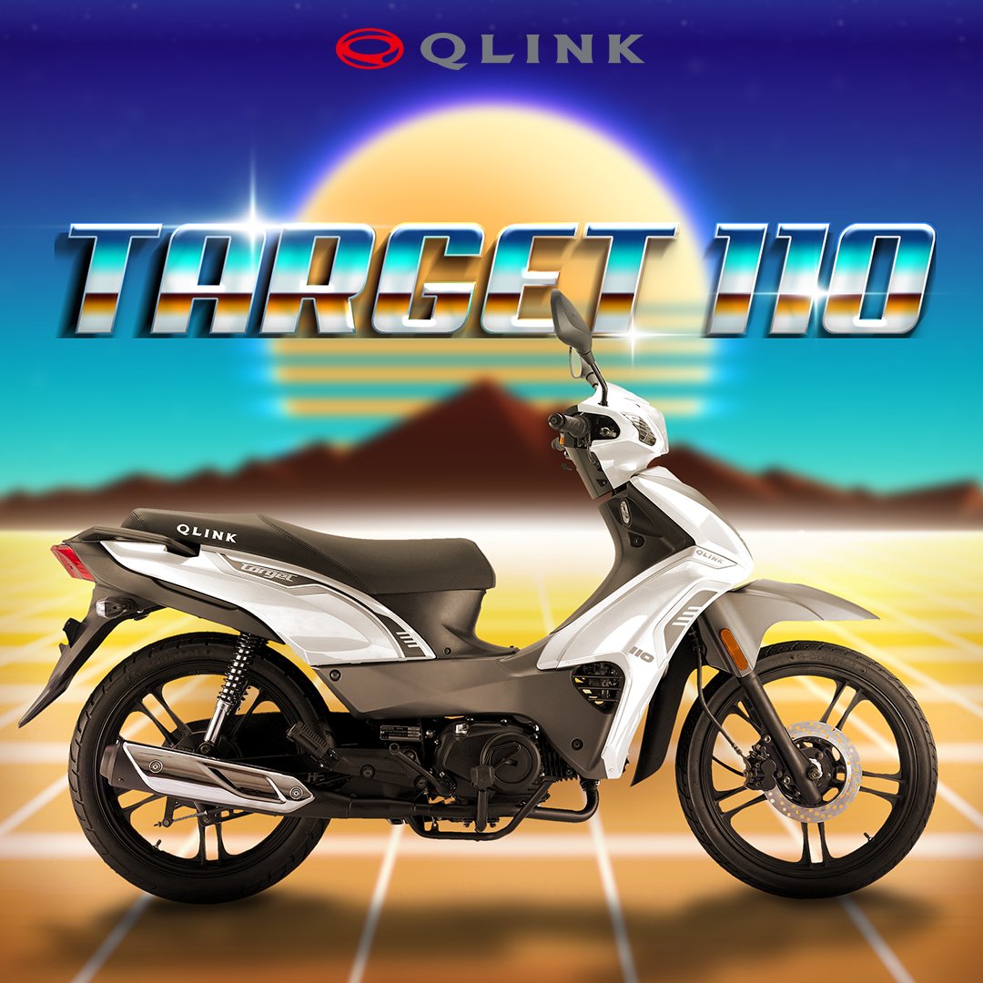 One of QLINK's popular motorcycles: Target 110  The Ultimate Adventure Companion for the Stylish Rider! 🚴‍♀️✨  Elevate your journey with the elegance and comfort of the QLINK Lady's Bike!  #QLINK #QLINK2024 #Target #Ladysbike #110cc #motorcycle